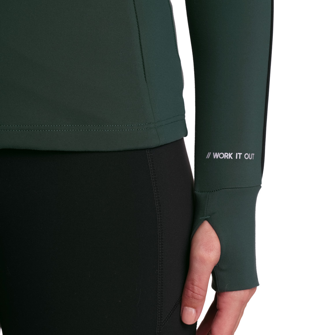Gina Sports Damen Sport-Jacke mit Reißverschluss dunkelgrün