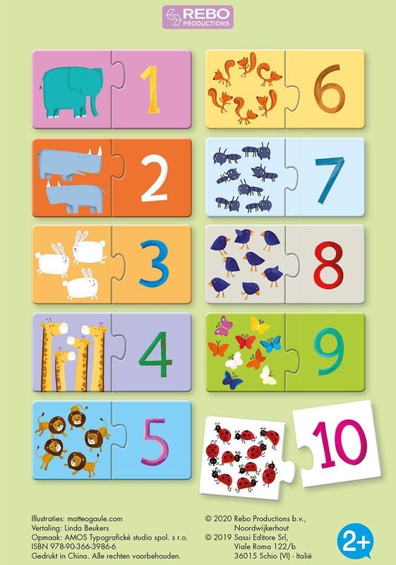 Rebo Publishers - Puzzel2 - Boek - Cijfers - Met 10 Puzzels