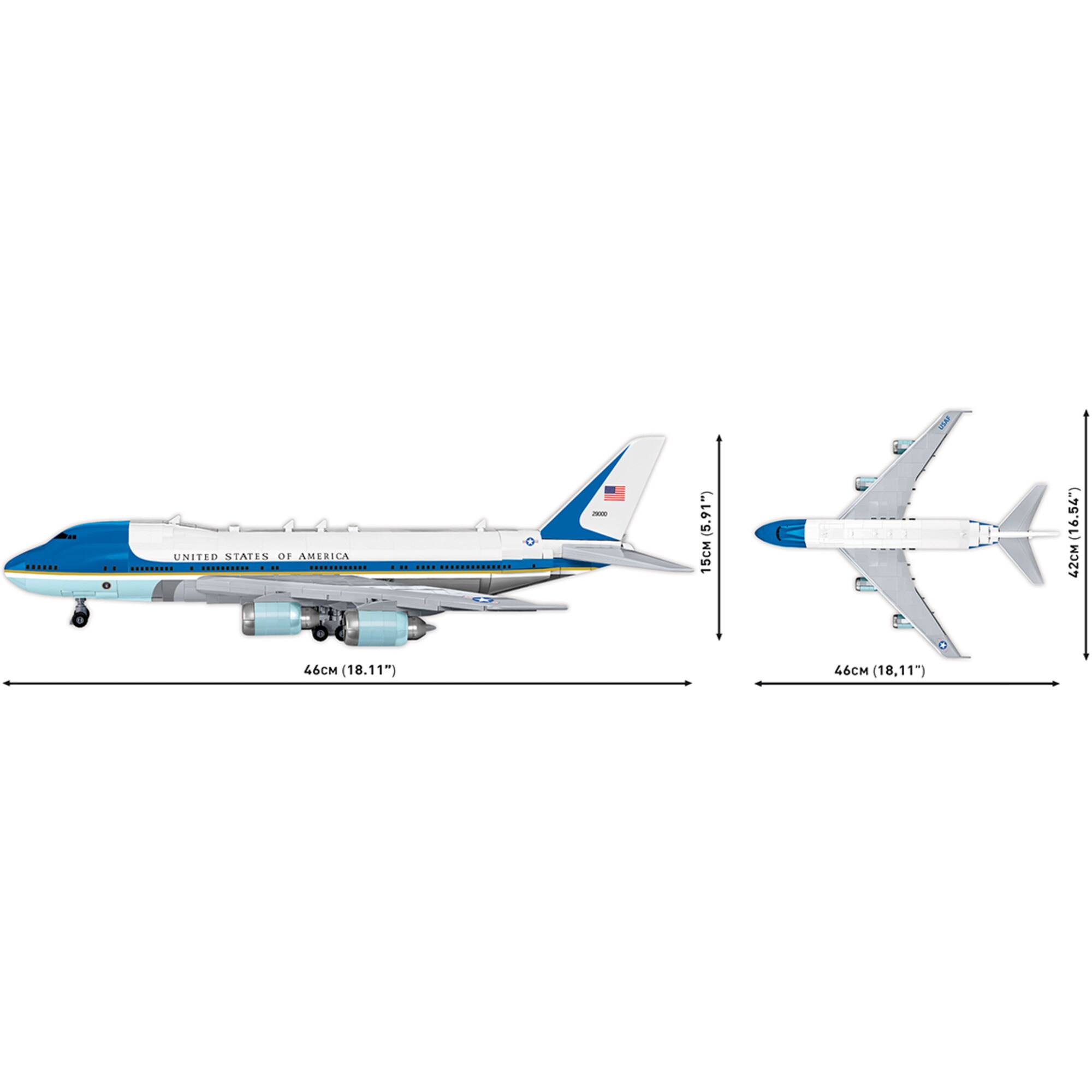 COBI Konstruktionsspielzeug Boeing 747 Air Force One