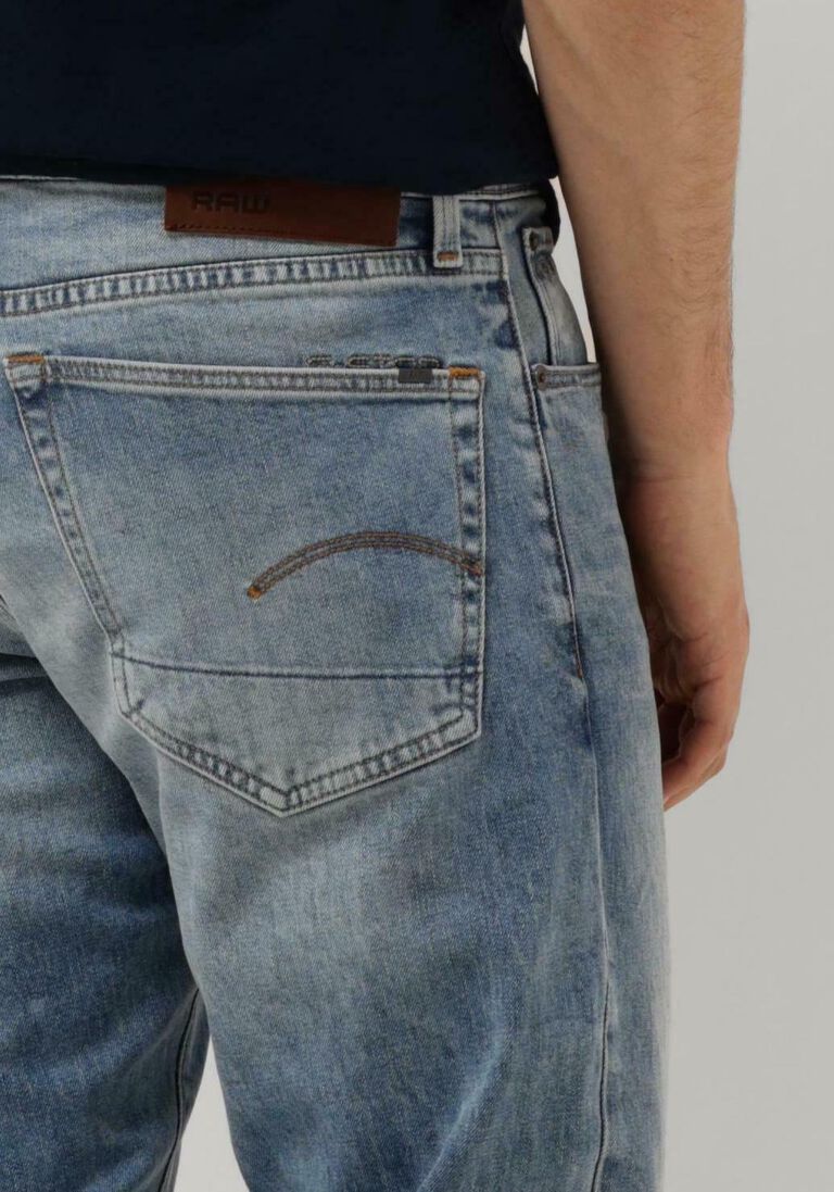 G-STAR RAW lichtblauwe g-star raw straight leg jeans 3301 regular tapered