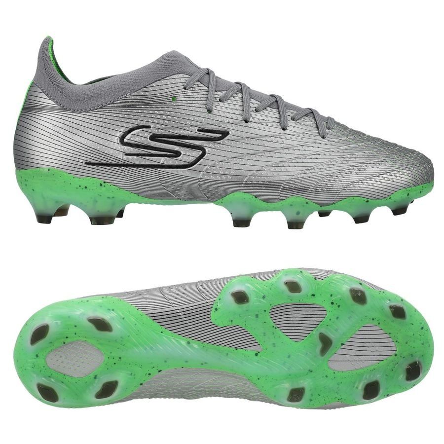 Skechers SKX_01 Low FG Laser Comfort - Argenté/Vert