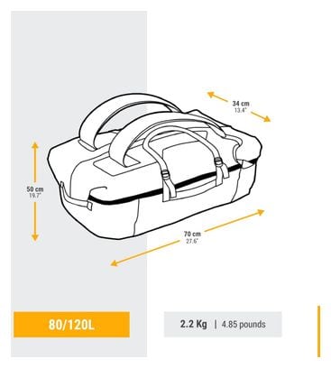Sac d'Expédition Forclaz Duffel 900 Extend WP 80-120L Rouge