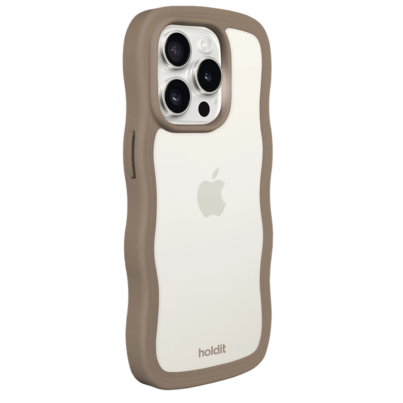 Holdit<br>Mobilcover Wavy Transparent Iphone 15 ProMax