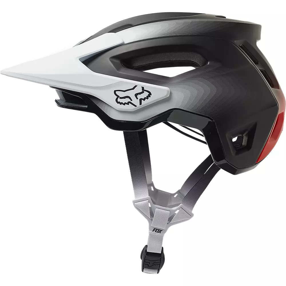 FOX Speedframe Pro MIPS cykelhjelm sort/hvid fade