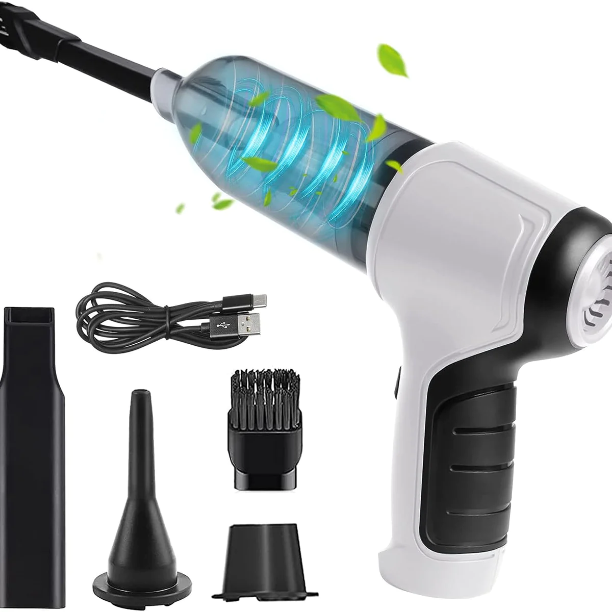 Aspirateur de table sans fil 3 en 1 blanc noir Vendos85