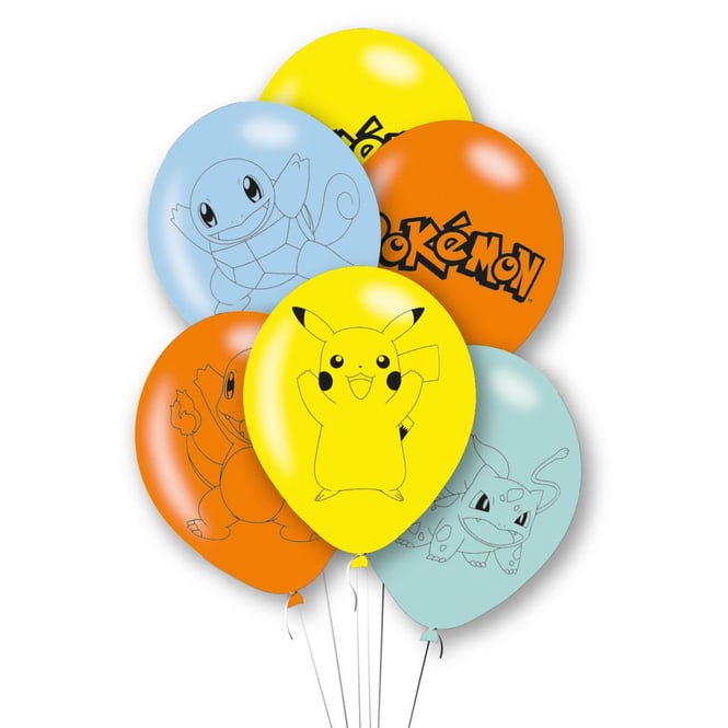 Pokèmon - 6 Luftballons - Ø ca. 27,5 cm