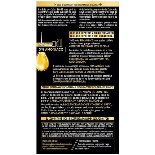 Syoss - Oleo Intense Tinte Sin Amoniaco 10.0-rubio Claro Claro