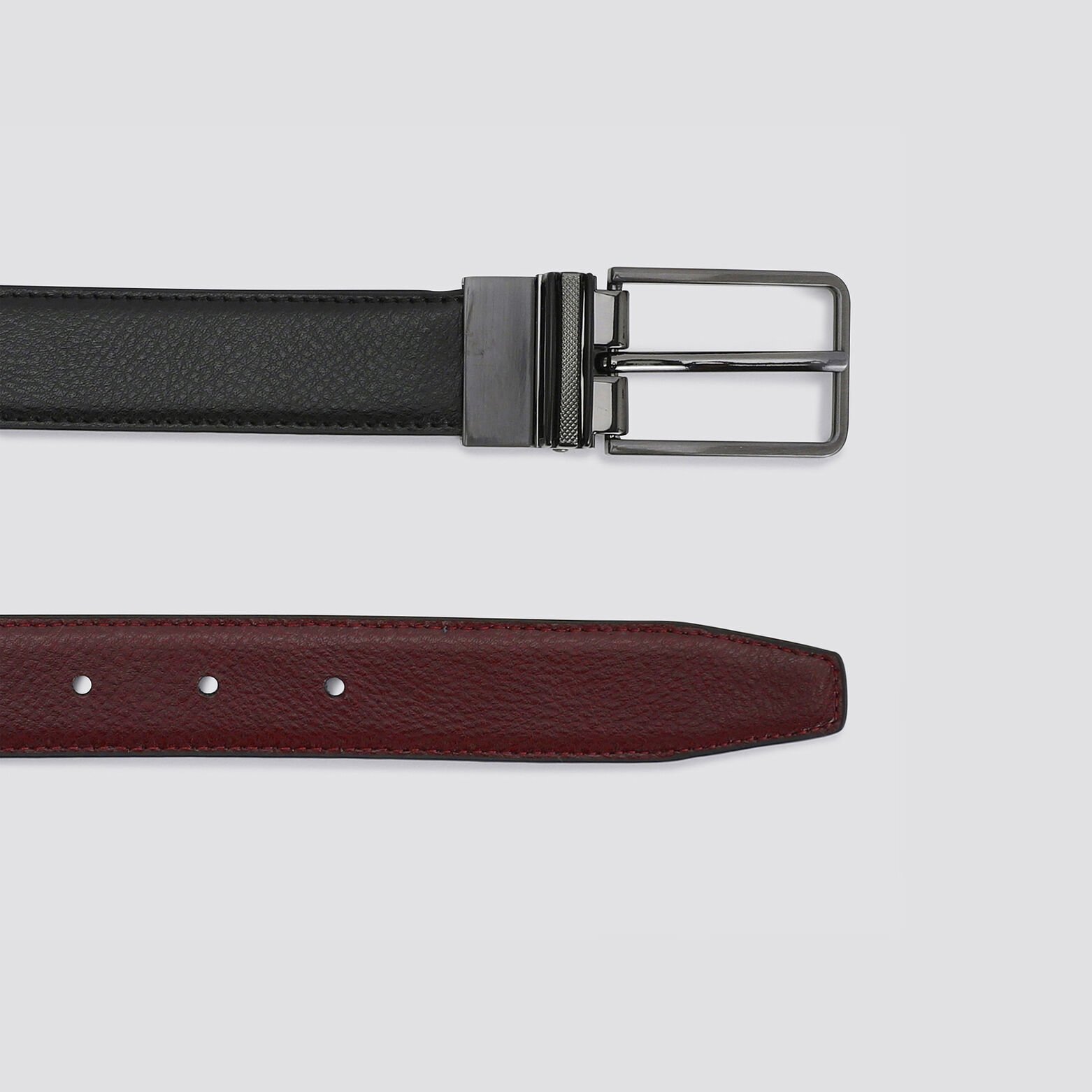 Ceinture réversible à boucle Noir