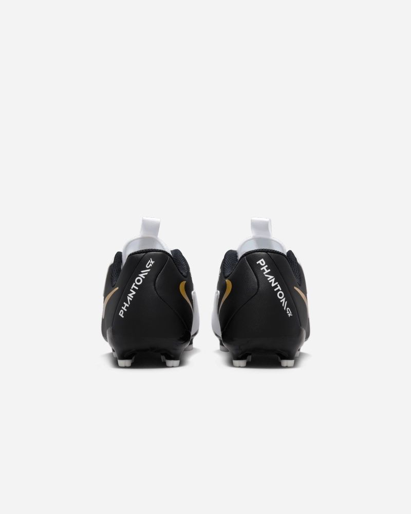 Chaussures de football Nike Phantom GX Academy FG/MG Blanc & Noir pour enfant