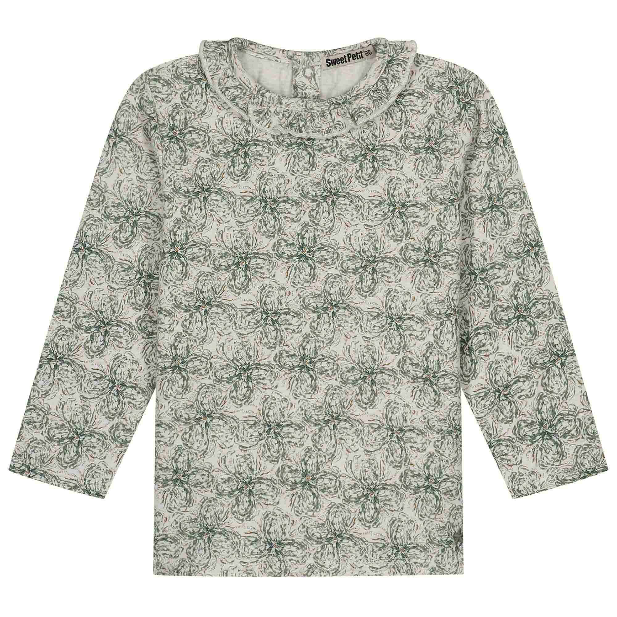 Sweet Petit peuter shirt Elena lange mouwen all over print beige