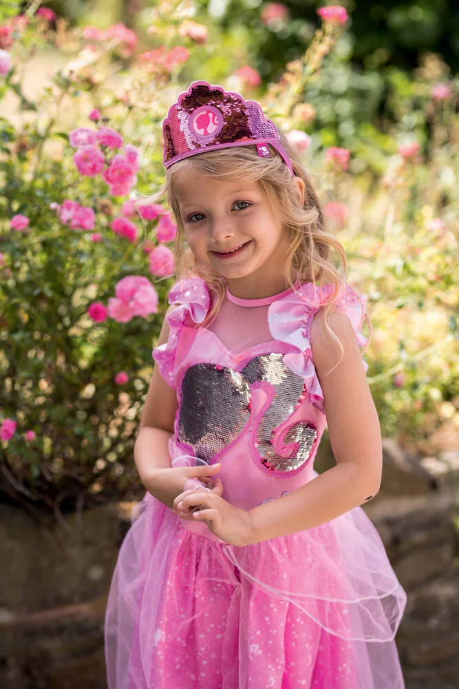 BARBIE - DEGUISEMENT LUXE  PRINCESSE PAILLETTES -  TAILLE S 3-4 ANS