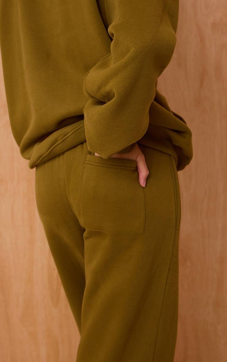 Vert Olive Pantalon De Jogging À Revers