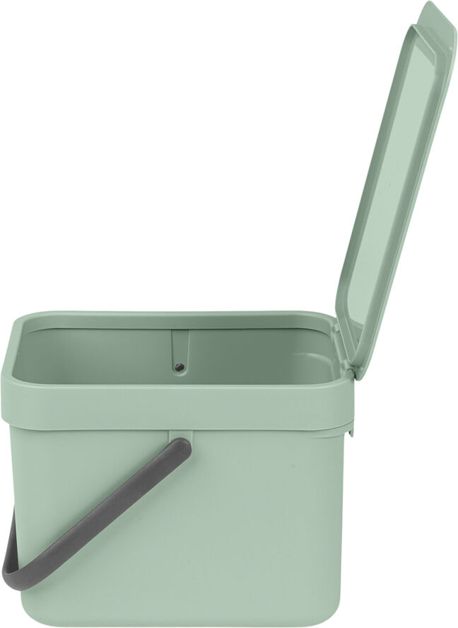 Brabantia Affaldsspand m/låg sort. kon. 6 ltr Jade green