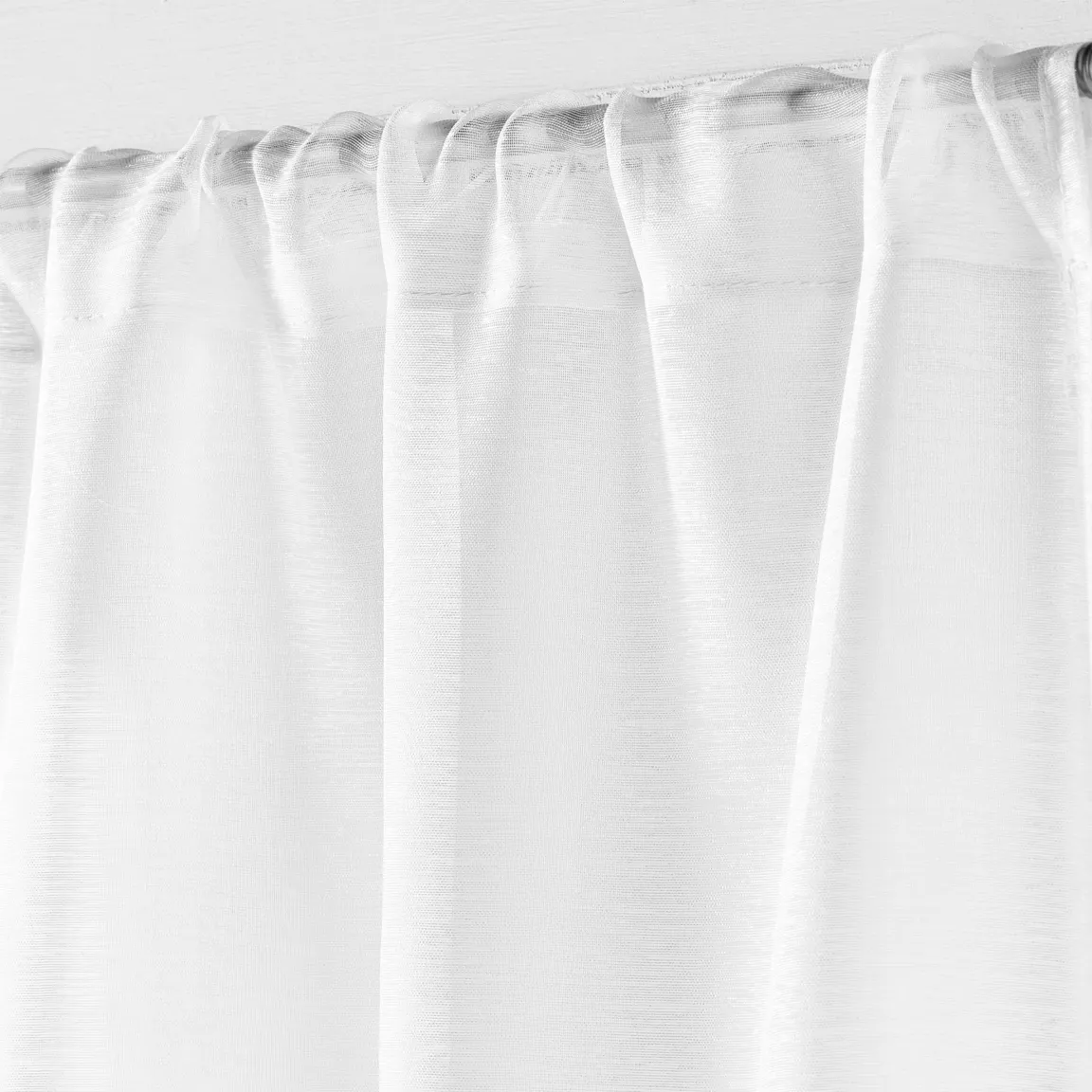 Paire de voilages passe-tringle (70 x 200 cm) Lissea Blanc