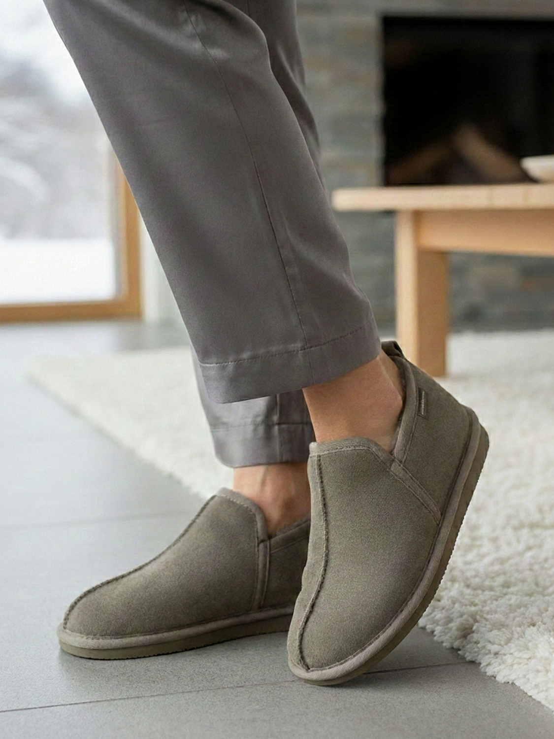 CPH Comfort Stone Suede Wool Tøffel