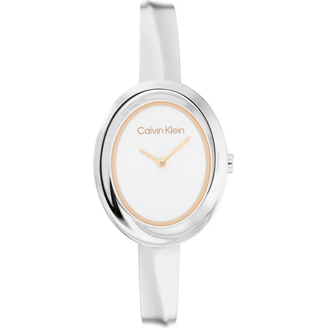 Calvin Klein Twisted Bezel 24mm Silbrig