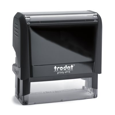 TRODAT Printy 4915 - Tampon personnalisable avec 7 lignes de texte - zone d'impression 70 X 25 MM - noir
