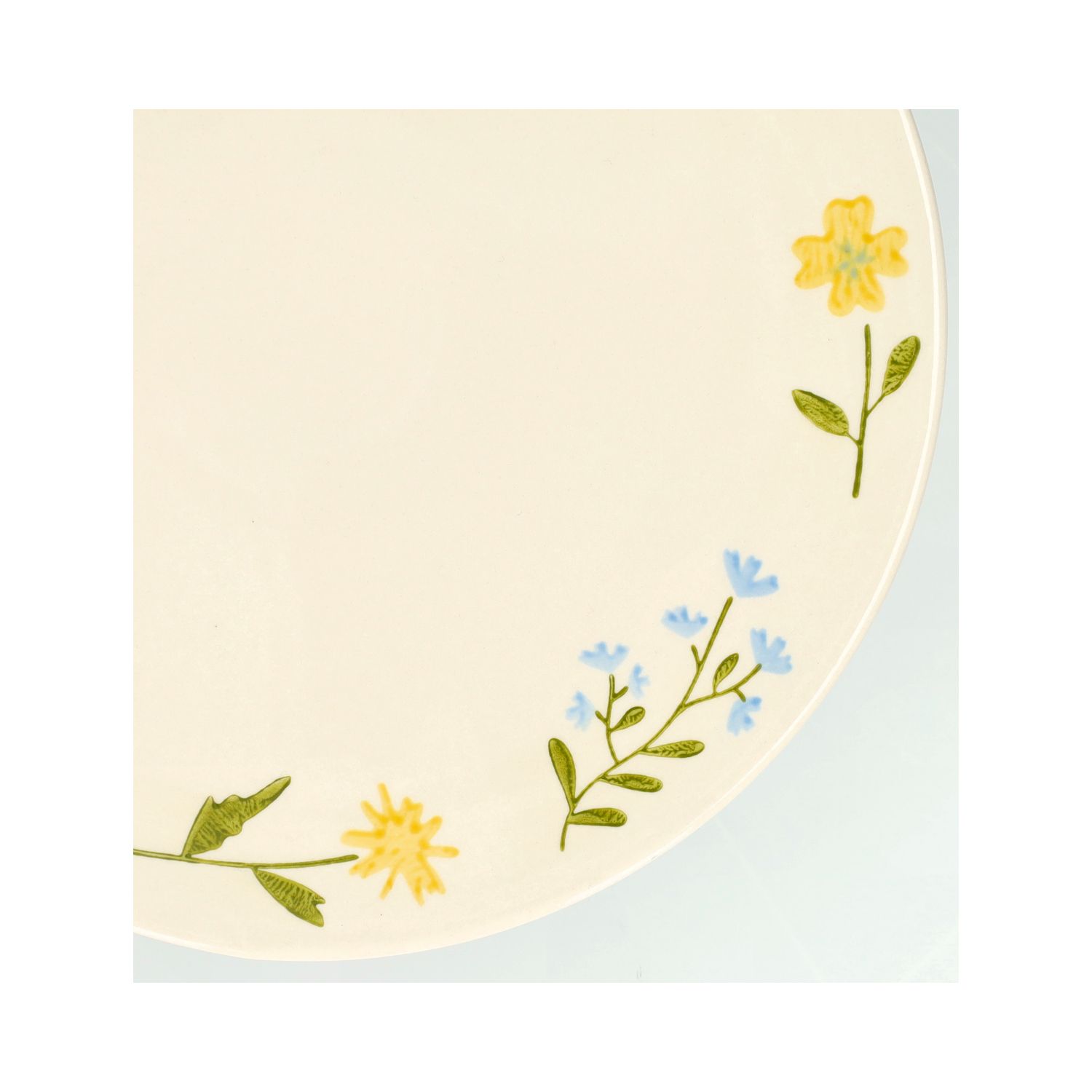 Taartplateau, steengoed, wilde bloemen, Ø 25 cm x 9,5 cm