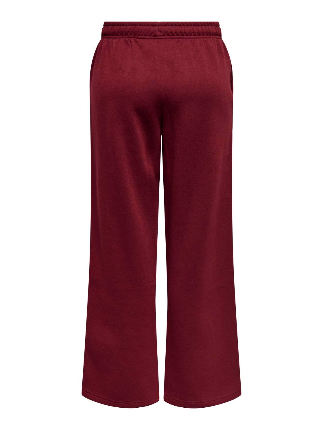 ONLBEST Mittlere Taille Weiter Beinschnitt Hose Cabernet