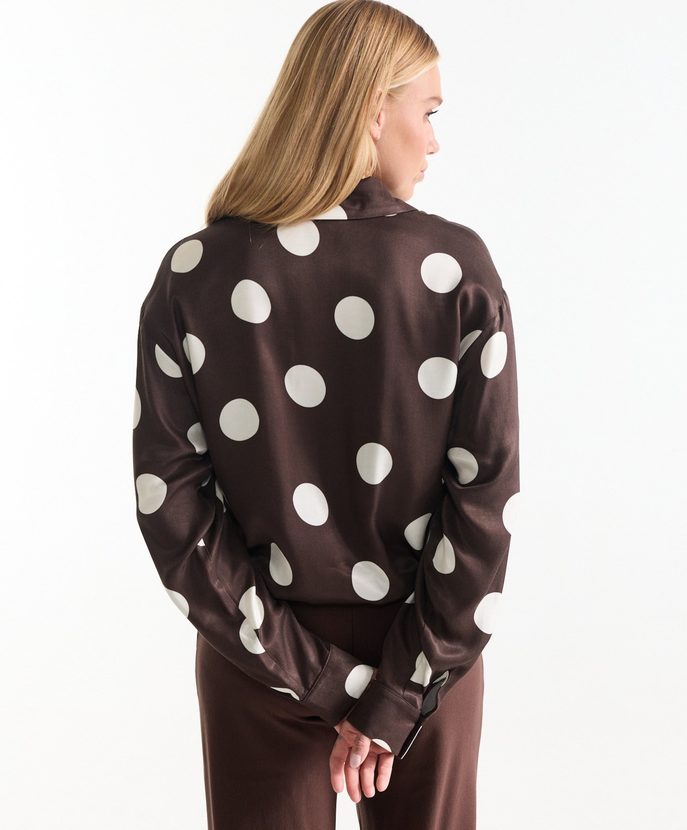 JANSEN Amsterdam Dames blouse bruin