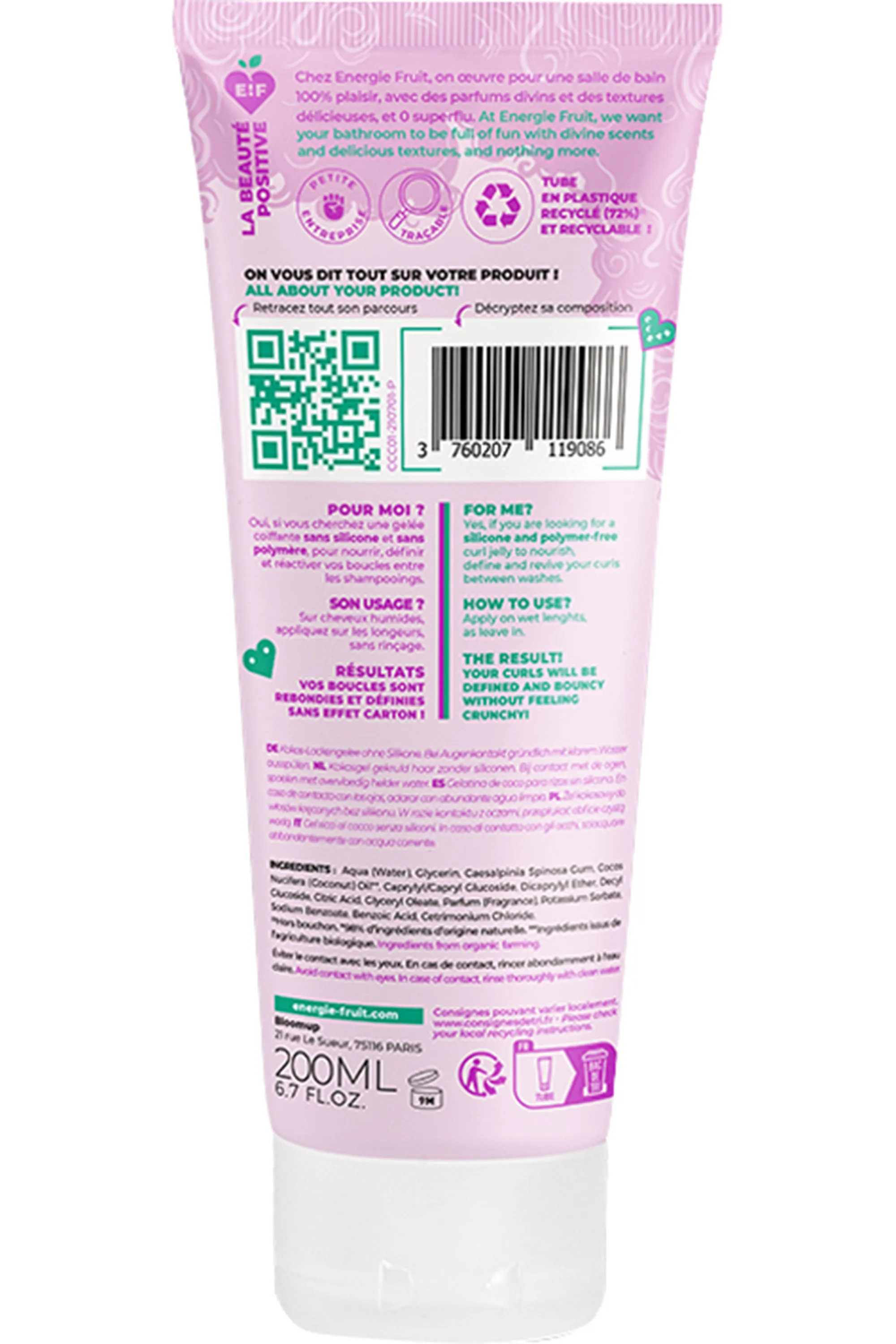 Energie Fruit Gelée soin et définition cheveux bouclés Coco-200 ml