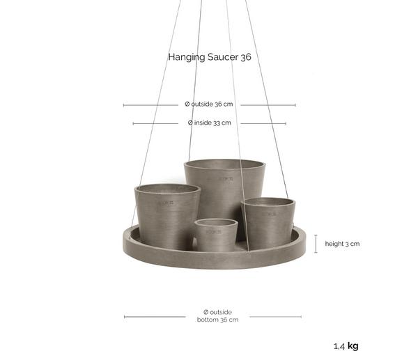 Ecopots Kunststoff-Untersetzer hängend, rund,