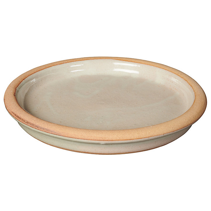 Soucoupe romance en terre cuite émaillée 21.5CM
