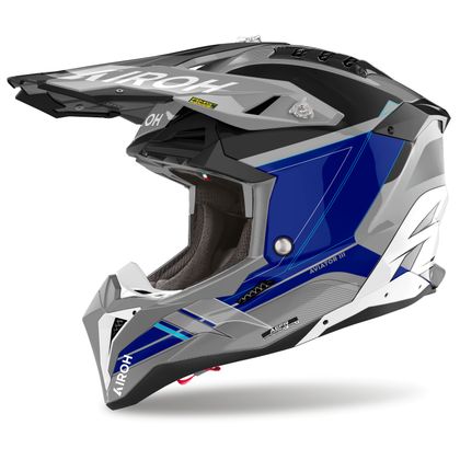 Casque cross Airoh AVIATOR 3 - SABER 2024 - Bleu