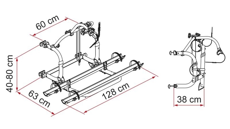 Fiamma Carry-Bike PRO C N Fahrradträger für 2 Räder, erweiterbar 4 Räder 60kg