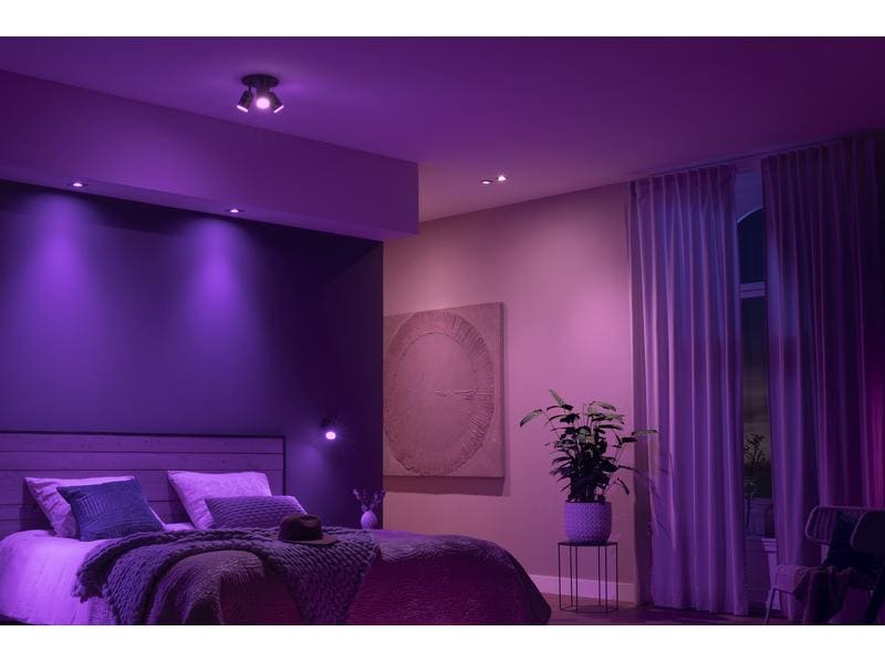 Philips Hue White & Color Ambiance Fugato 1er-Spot Schwarz Spot mit Weisstönen und mehr als 16 Millionen Farben