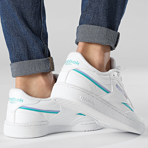Baskets Club C 85 Vegan GY9733 Footwear White Lilac Glow Classic Teal