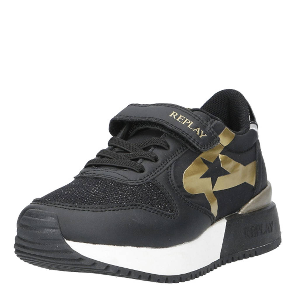 REPLAY sneakers zwart/goud