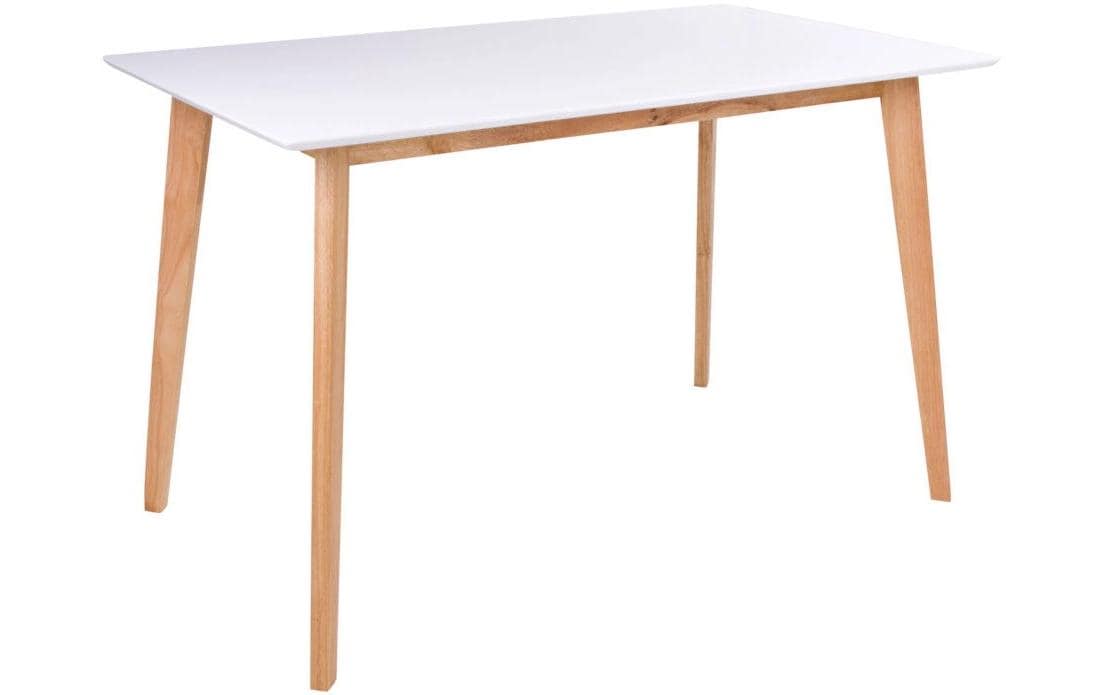 Tisch Vojens 120 x 75 cm, Braun/Weiss<br>Esszimmertisch