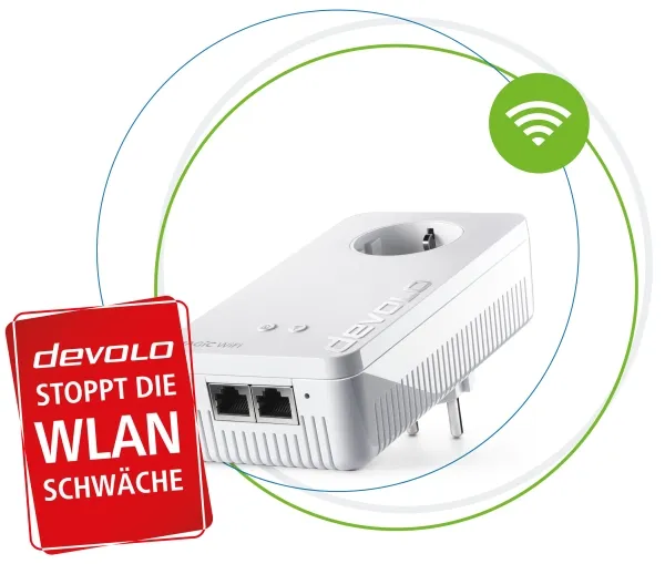 Devolo Magic 2 Wifi next Single, 1200 Mbit/s, Type F, Gigabit Ethernet, 1000 Mbit/s, Multi User MIMO, Hvid