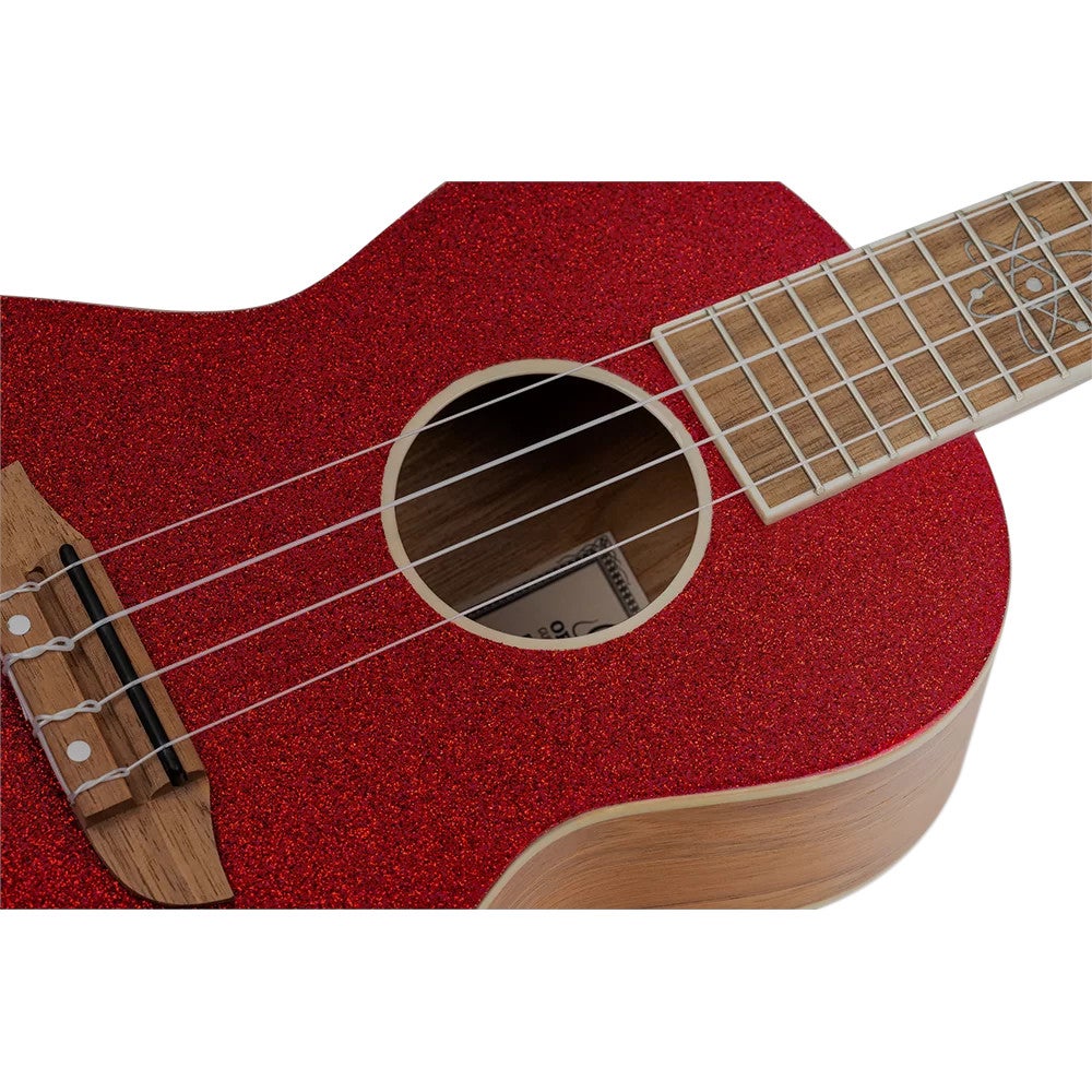 Ortega RUEL-MRD Element Series Concert Size Ukulele Metallic Red concert ukelele met gigbag
