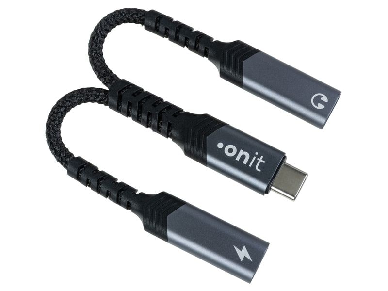 onit Digital-Audio-Adapter Premium USB-C auf dual USB-C Musik hören und Gerät laden gleichzeitig – über nur einen USB-C-Anschluss