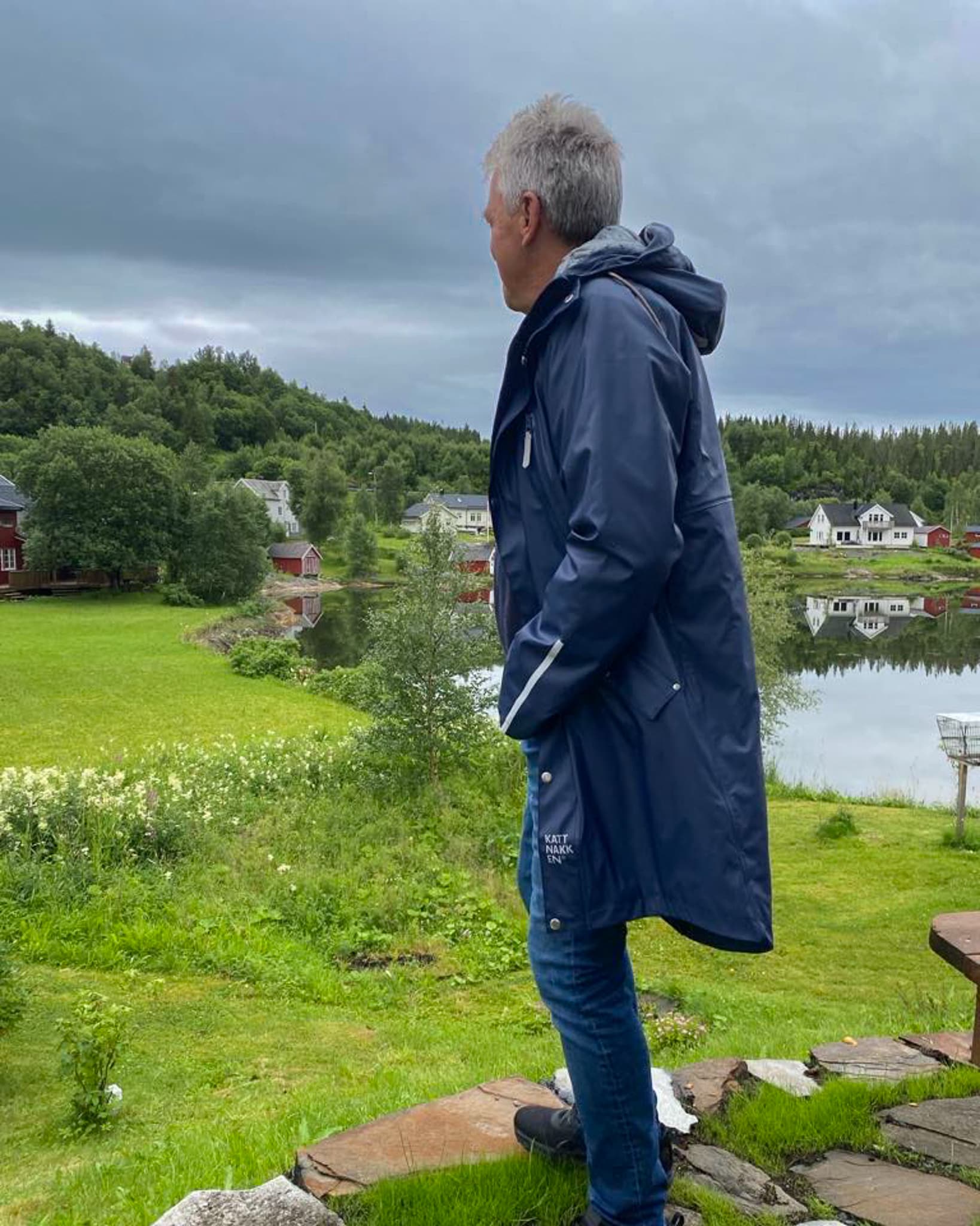 Kattnakken Regnparkas Ekstra Ermlengde, Voksen<br>Fôret Regnparkas til Voksne –unisex-modell, Perfekt for Øsende Regnvær!