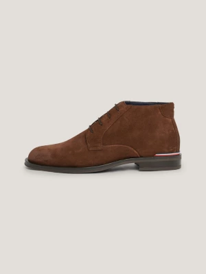 Botas baixas de camurça com cadarço
