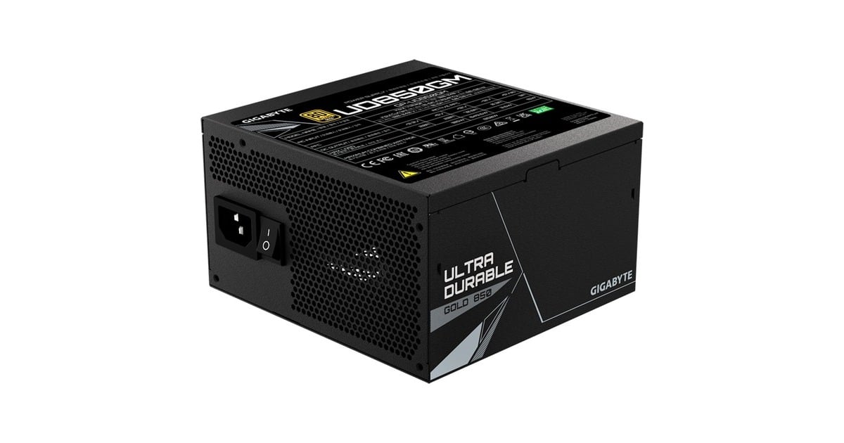 GIGABYTEGP-UD850GM PG5 modulaire 850 watt voeding   (Zwart, 1x 12VHPWR, 2x PCIe)