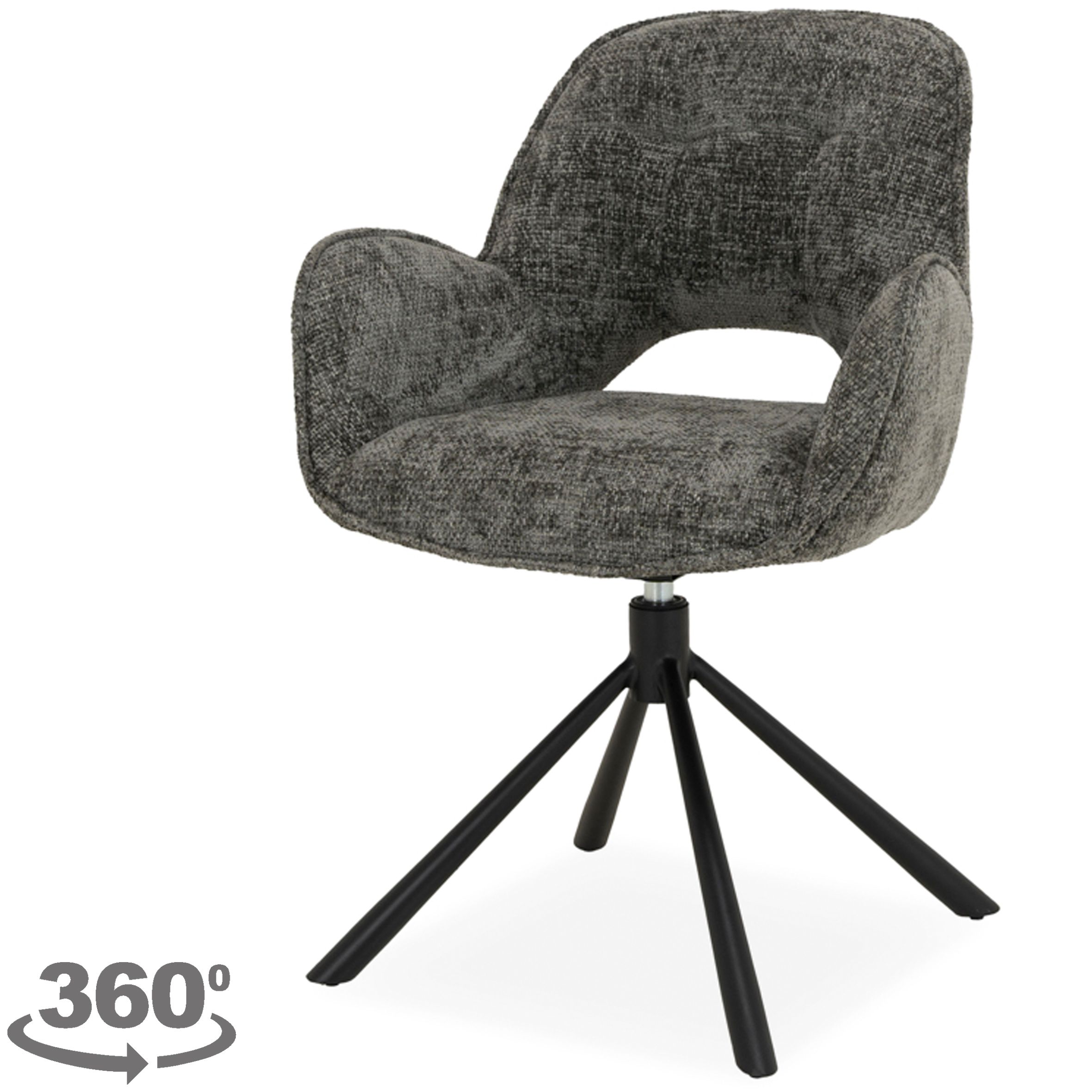 Eetkamerstoel Haga 16 Charcoal Isola B63 x D64 x H89 cm