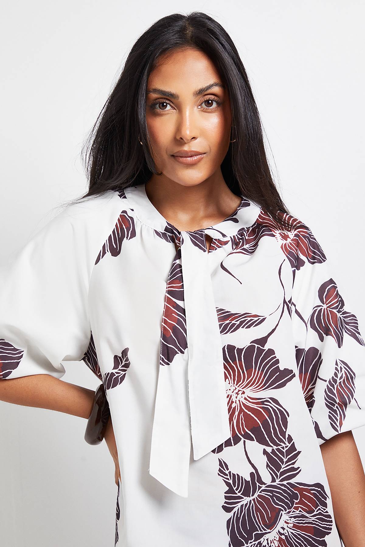 Wallis Robe Droite Florale Petite Taille