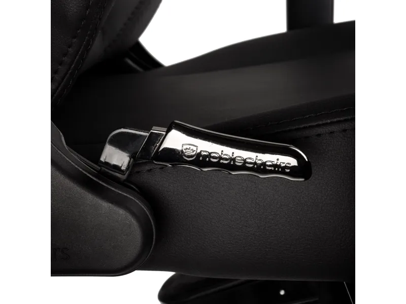Noblechairs Hero - Stol - ergonomisk - armstøtter - T-formet - vippe - drejeled - polyuretan-læder, stålramme - sort
