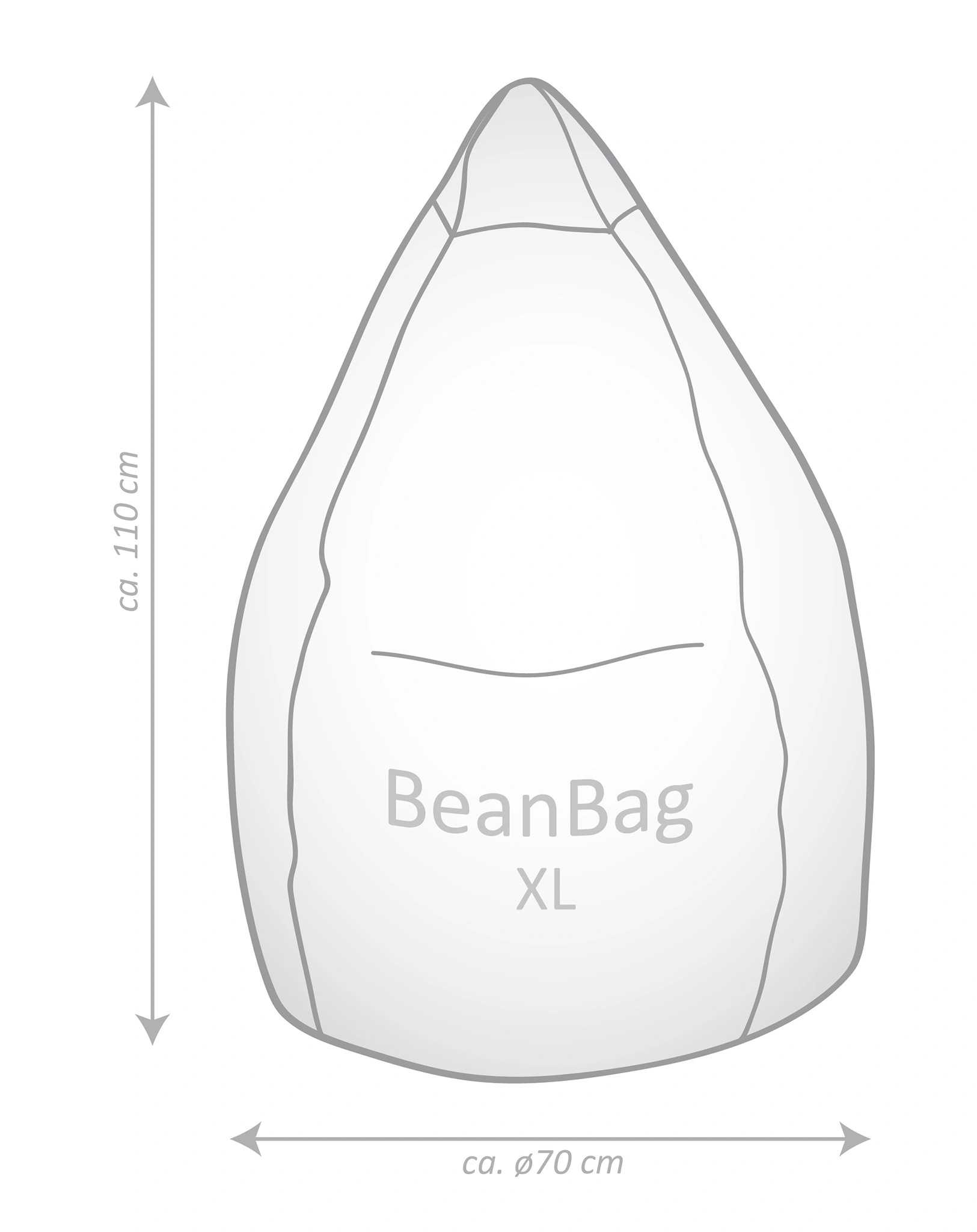 Sitzsack BeanBag EASY XL (Farbe: blau)