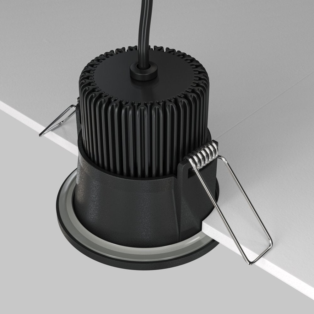 LED inbouw plafondspot Zoom in zwart 6W 420lm IP65 3000K