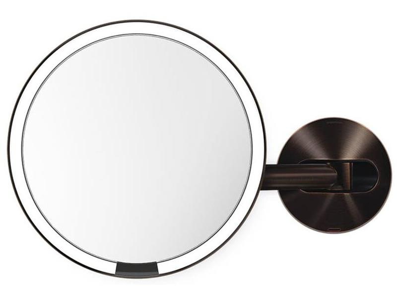 Simplehuman Kosmetikspiegel mit Sensor mit Wandhalterung du Kosmetikspiegel mit 5x Vergrösserung