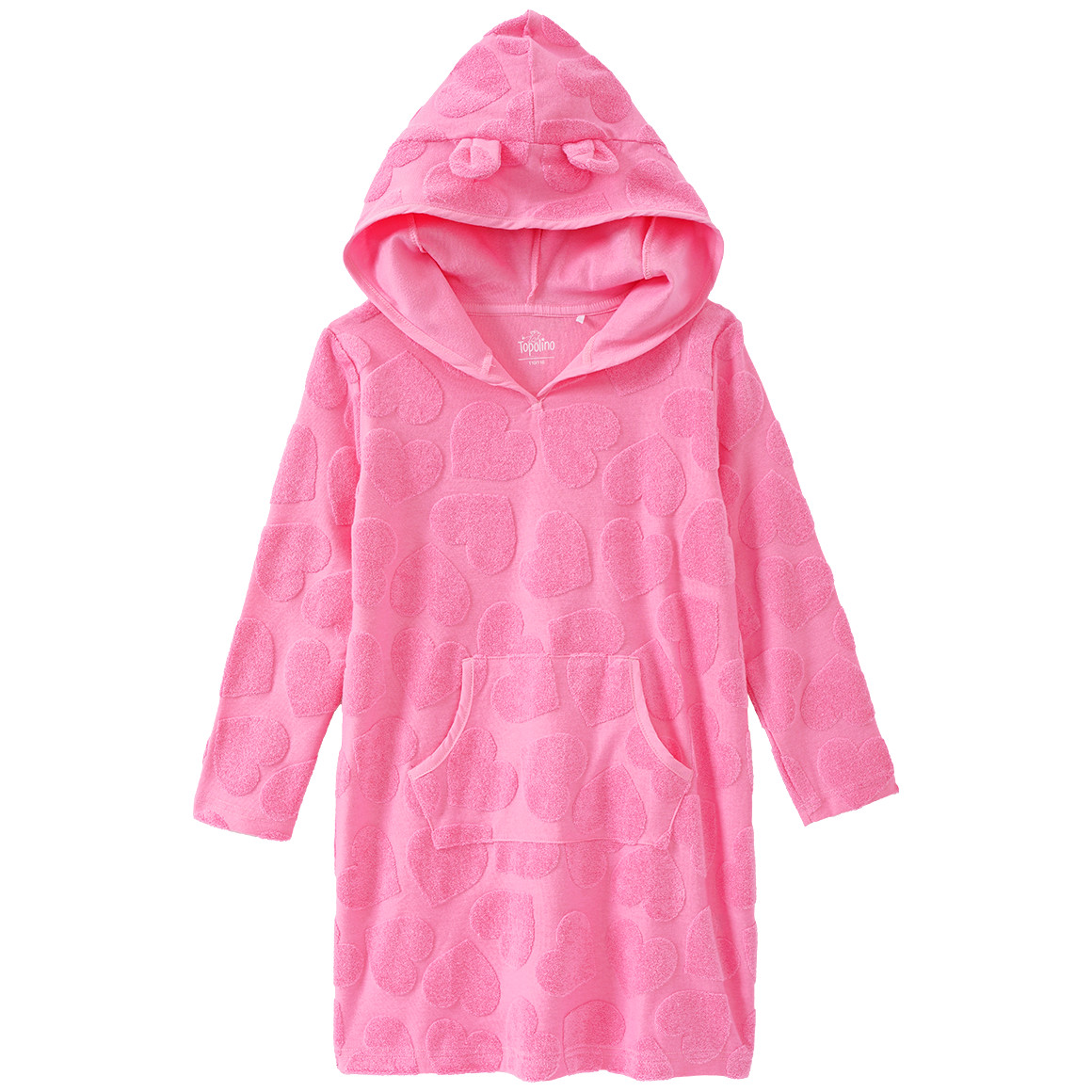 Topolino Mädchen Strandkleid mit Ausbrenner-Muster pink