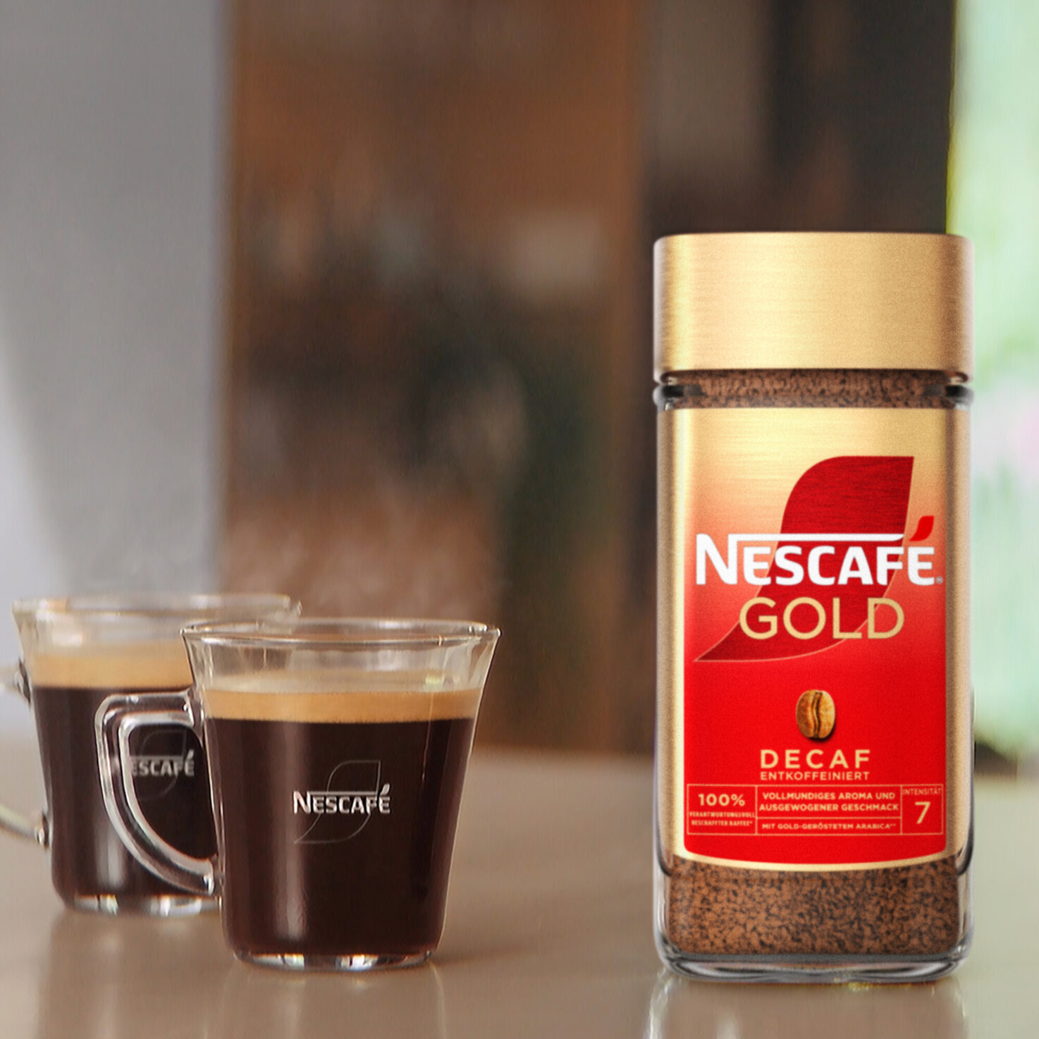 Nescafé Gold Decaf löslicher Kaffee Glas