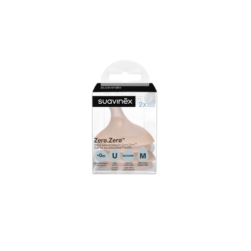 Lot de 2 tétines 0m+ débit M ZERØ.ZERØ - Beige - SUAVINEX