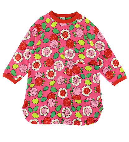 Sm?folk Kjole - Pink m. Jordb?r