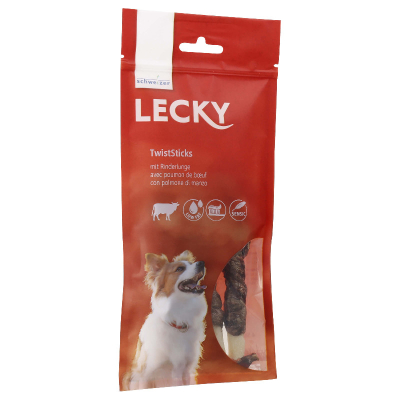 Lecky TwistSticks mit Rinderlunge 4Stk.